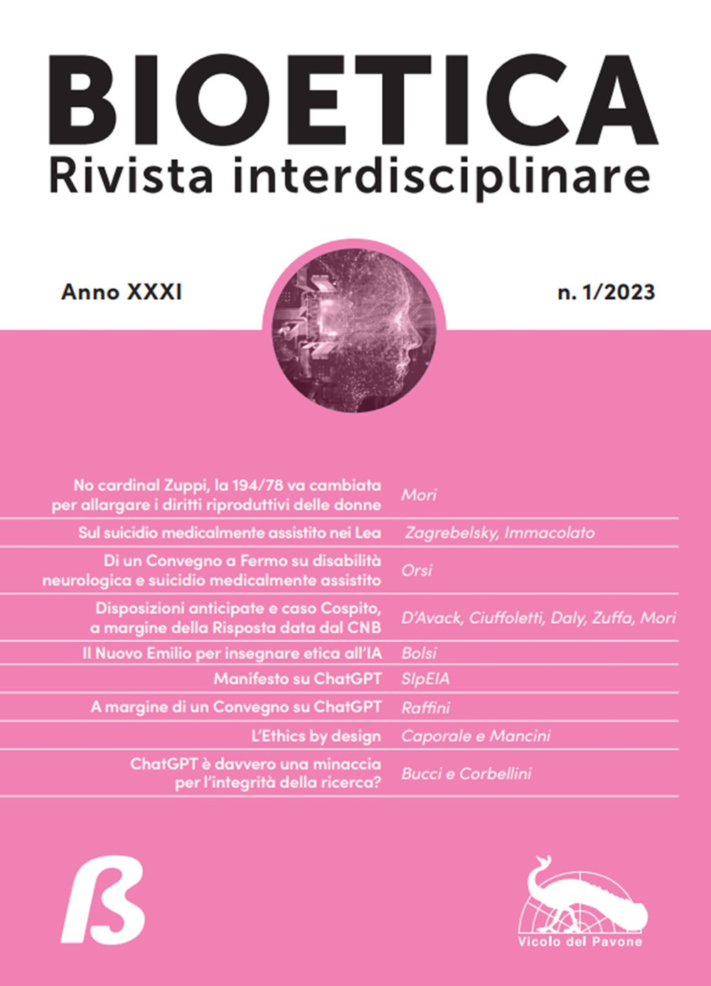 Bioetica. Rivista interdisciplinare. Vol. 1