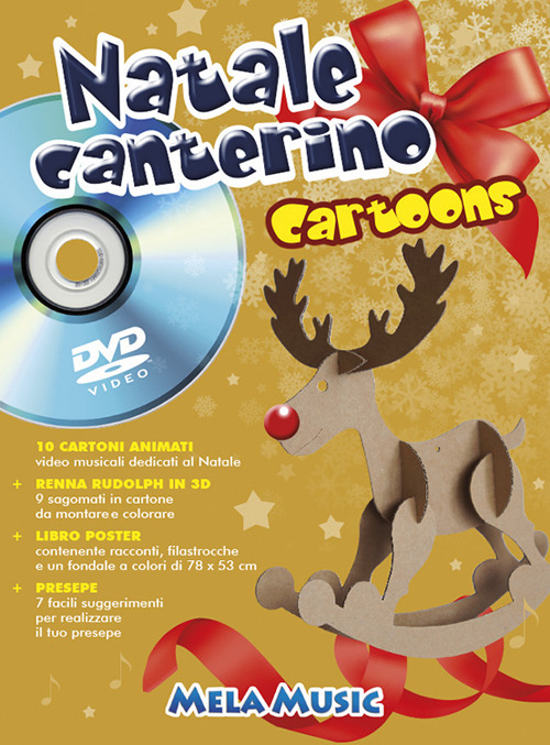 Natale canterino cartoons. Libro poster