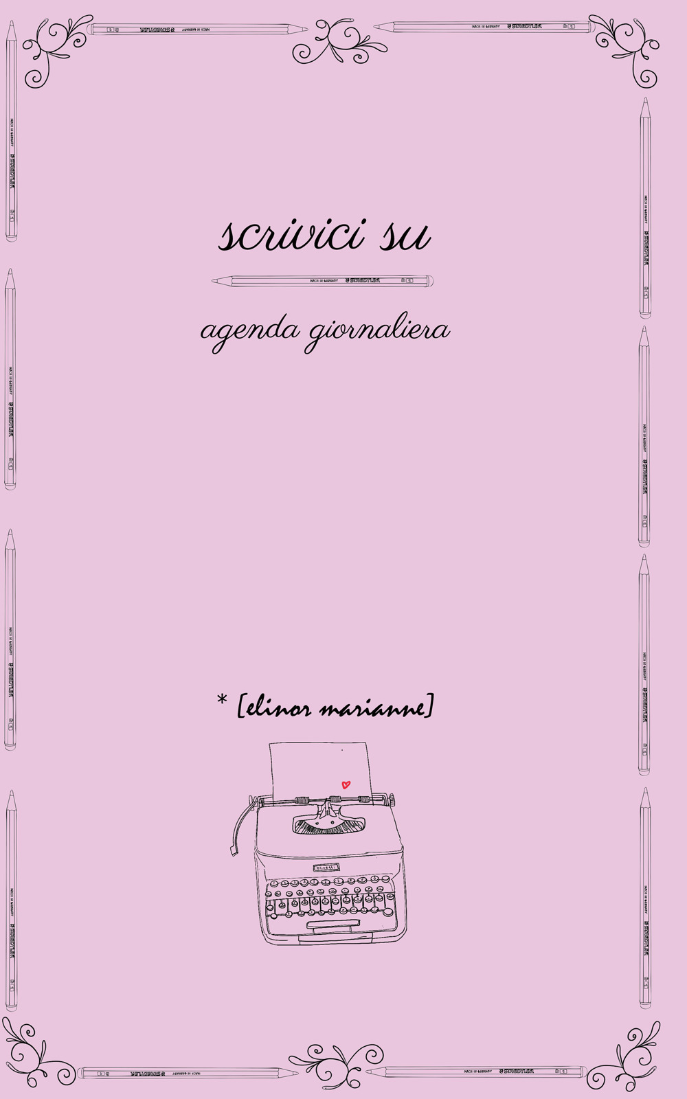 Scrivici su. Agenda giornaliera