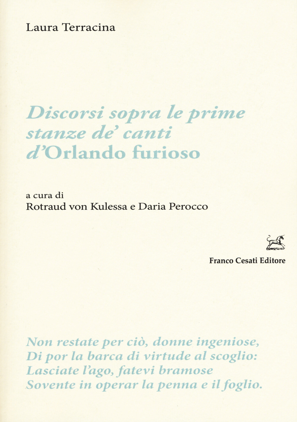 Discorsi sopra le prime stanze de' canti d'Orlando furioso