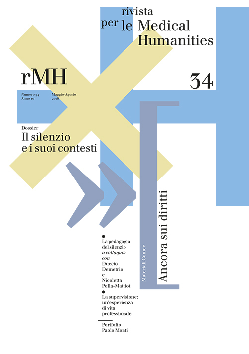 Rivista per le medical humanities. Vol. 34: Il silenzio e i suoi contesti