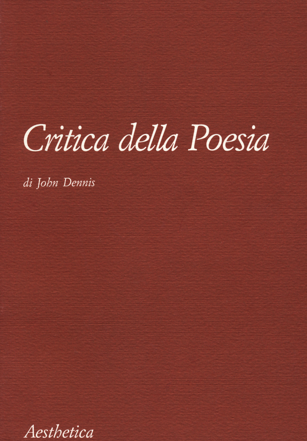 Critica della poesia