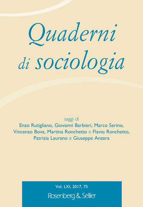 Quaderni di sociologia. Vol. 75