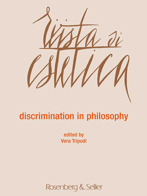 Rivista di estetica. Vol. 64: Discrimination in philosophy