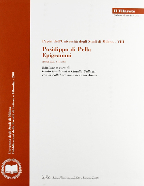 Posidippo di Pella. Epigrammi (P. Mil. Vogl. VIII 309)