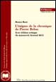 L'énigme de la chronique de Pierre Belon. Avec édition critique du manuscrit Arsenal 4651