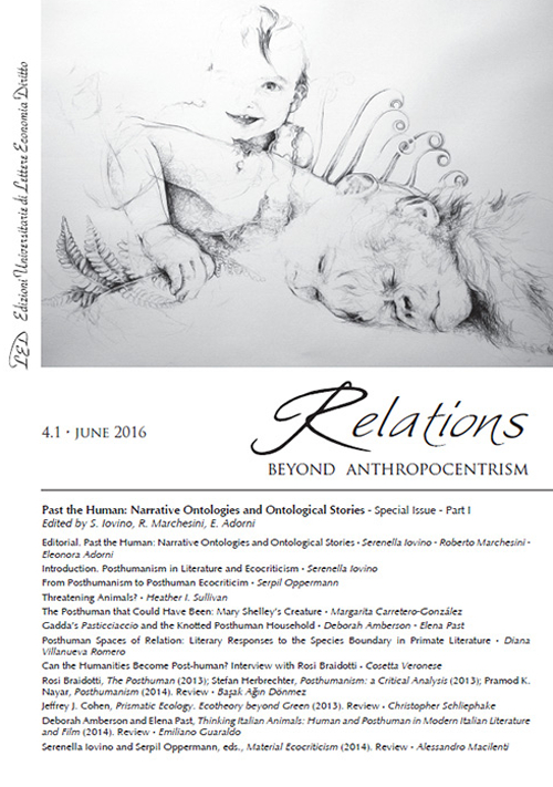 Relations. Beyond anthropocentrism. Vol. 4/1: Past the human: narrative ontologies and ontological stories