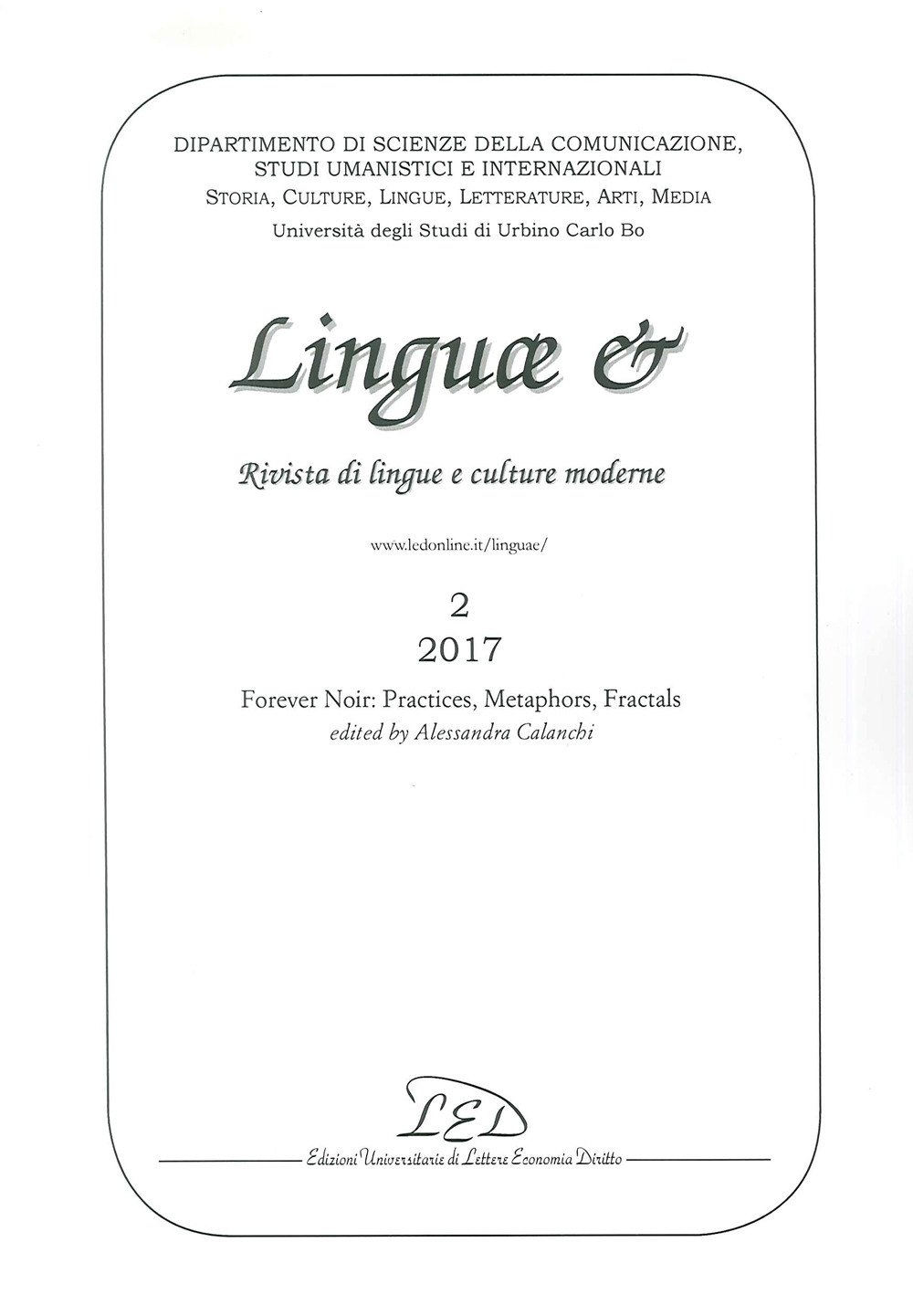 Linguae &. Rivista di lingue e culture moderne. Ediz. italiana, inglese e francese. Vol. 2