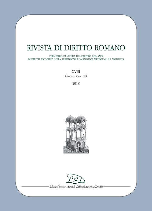 Rivista di diritto romano. Nuova serie. Vol. 18