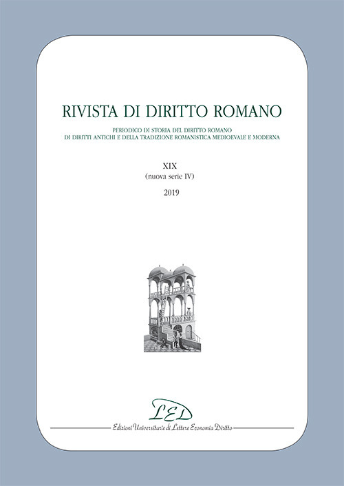 Rivista di diritto romano. Nuova serie. Vol. 19