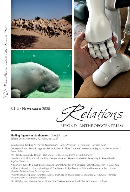 Relations. Beyond anthropocentrism. Vol. 8/1-2: Finding agency in nonhumans