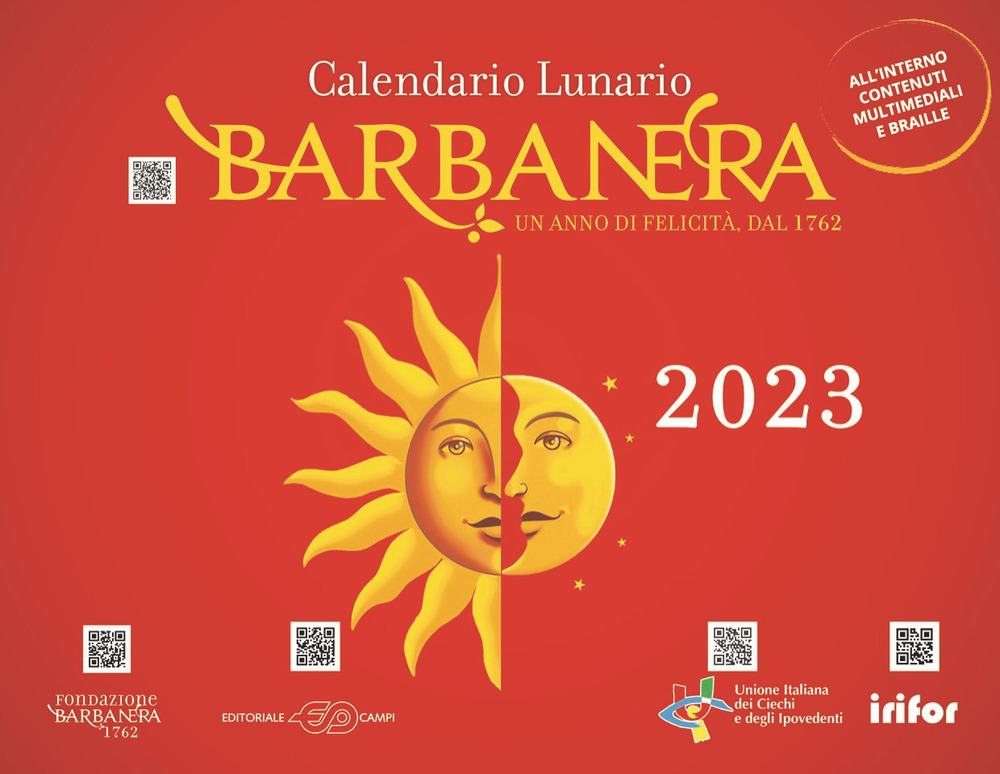 Barbanera. Calendario lunario 2023. Ediz. braille