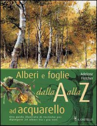 Alberi e foglie ad acquarello dalla A alla Z