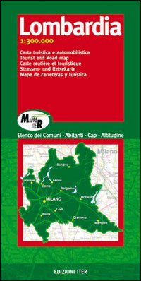 Lombardia. Carta turistica e automobilistica 1:300.000