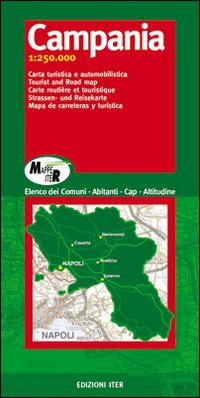 Campania. Carta turistica e automobilistica 1:250.000