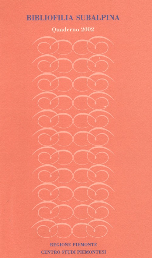 Bibliofilia subalpina. Quaderno