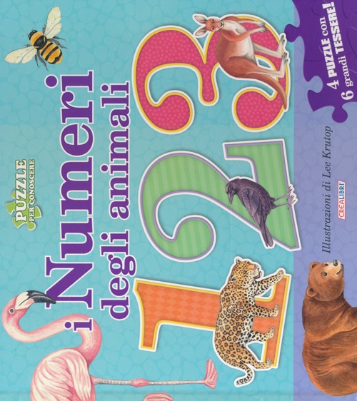 I numeri degli animali. Libro puzzle