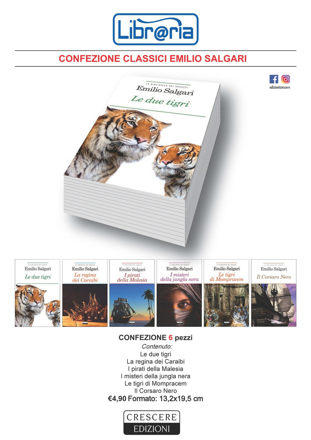 Confezione classici: Le due tigri-La regina dei Caraibi-I pirati della Malesia-I misteri della Jungla Nera-Le tigri di Mompracem-Il Corsaro Nero