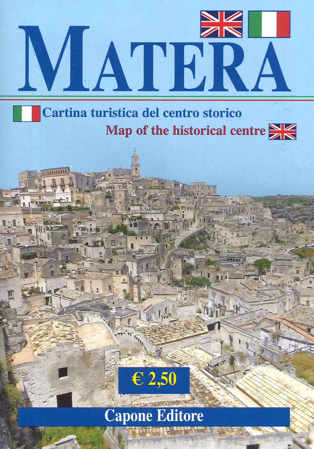 Matera. Cartina turistica del centro storico-Map of the historical centre