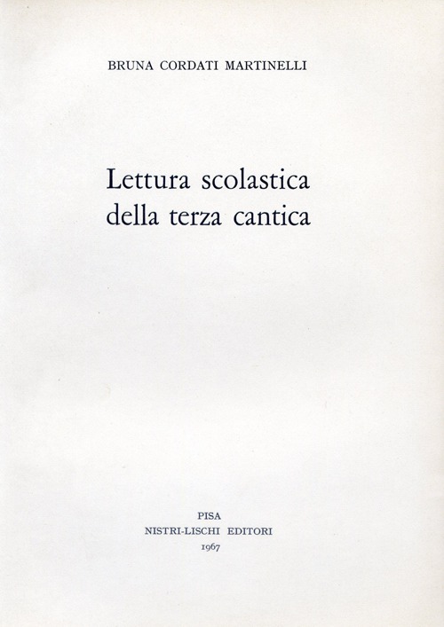 Lettura scolastica della terza cantica