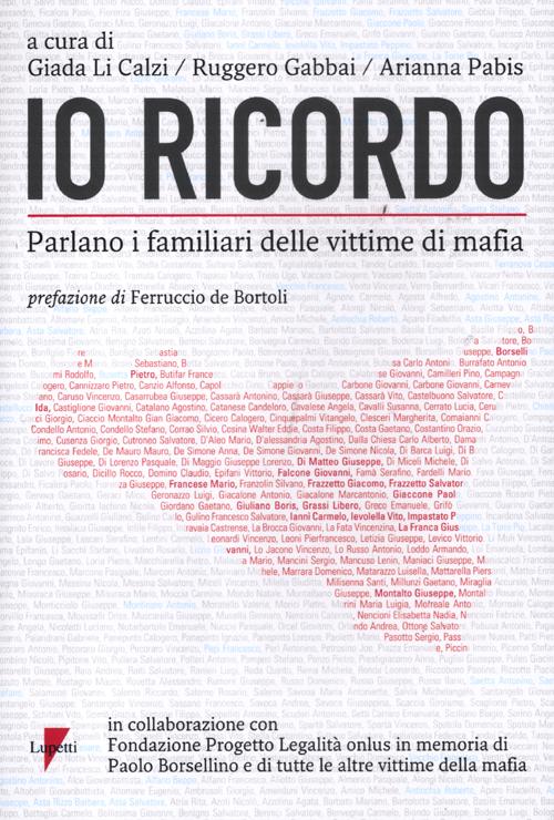Io ricordo. Parlano i familiari delle vittime di mafia