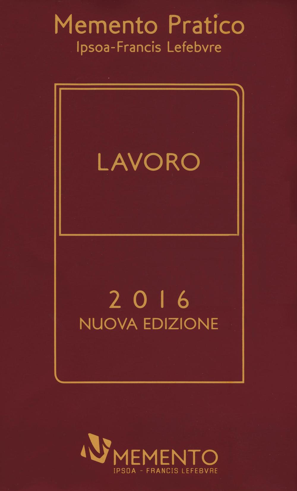 Memento pratico lavoro 2016