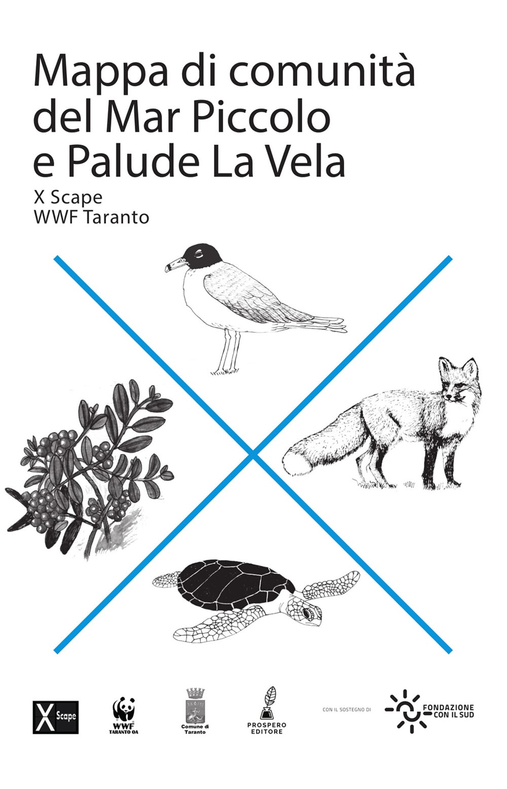 Mappa di comunità del Mar Piccolo e Palude La Vela. Con mappa