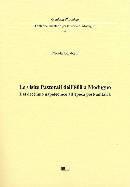 Le visite pastorali dell’800 a Modugno. Dal decennio napoleonico all’epoca post-unitaria