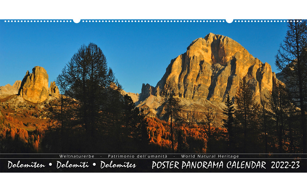 Dolomiti. Panoramica-poster. Calendario 2022-23