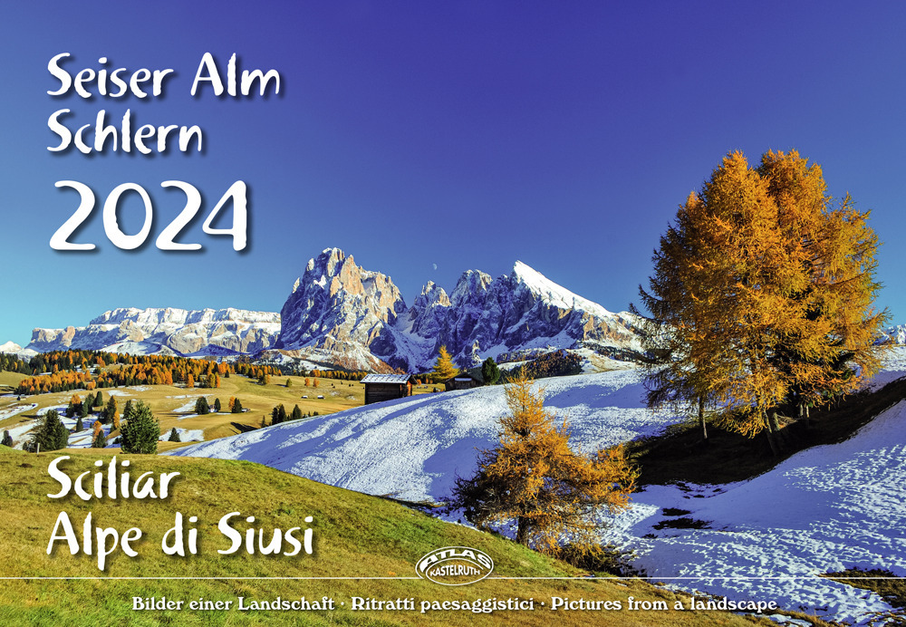 Seiser Alm. Schlern Kalender 34x24 cm formato orizzontale
