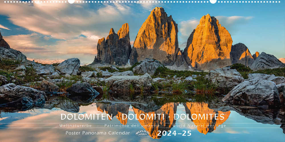 Dolomiti poster panorama. Kalender 80x40 cm orizzontale