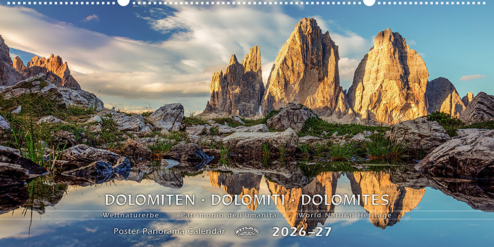 Kalender Dolomiti. calendario panoramico-Dolomiten. Kalender Panorama 2026