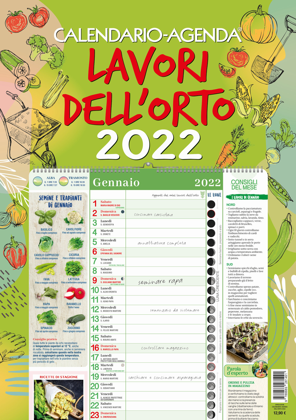Lavori dell'orto. Calendario-agenda 2022