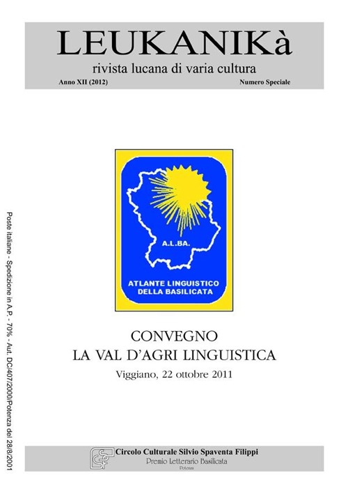 Convegno. La val d'Agri linguistica