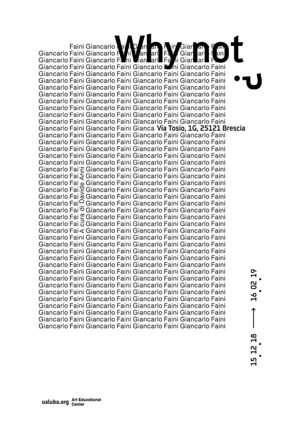 Why not? Giancarlo Faini. Catalogo della mostra (Brescia, 15 dicembre 2018-16 febbraio 2019)