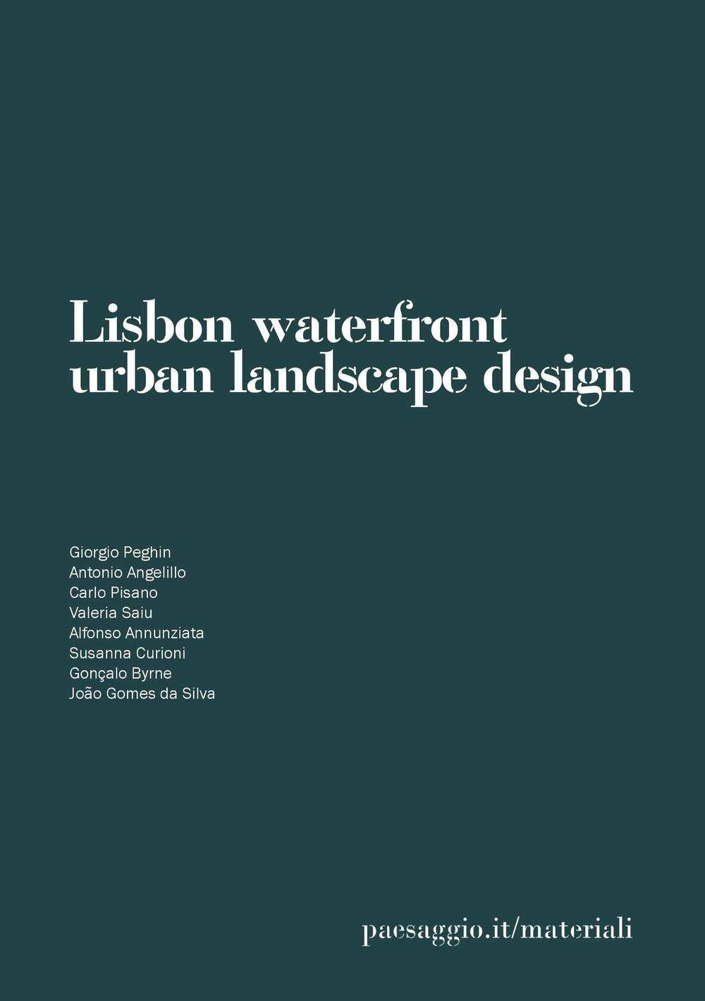Lisbon waterfront. Urban landscape design. Laboratorio internazionale di laurea