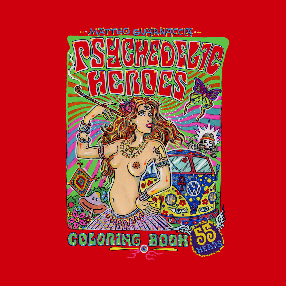 Psychedelic heroes. Coloring book