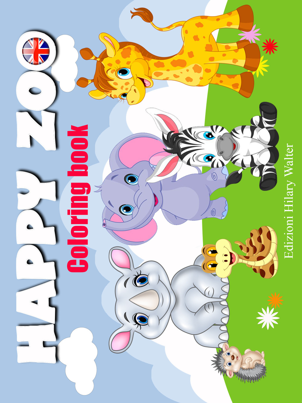 Happy zoo. Coloring book