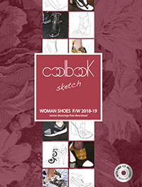 Woman shoes F/W 2018-19. Coolbook sketch. Ediz. italiana e inglese