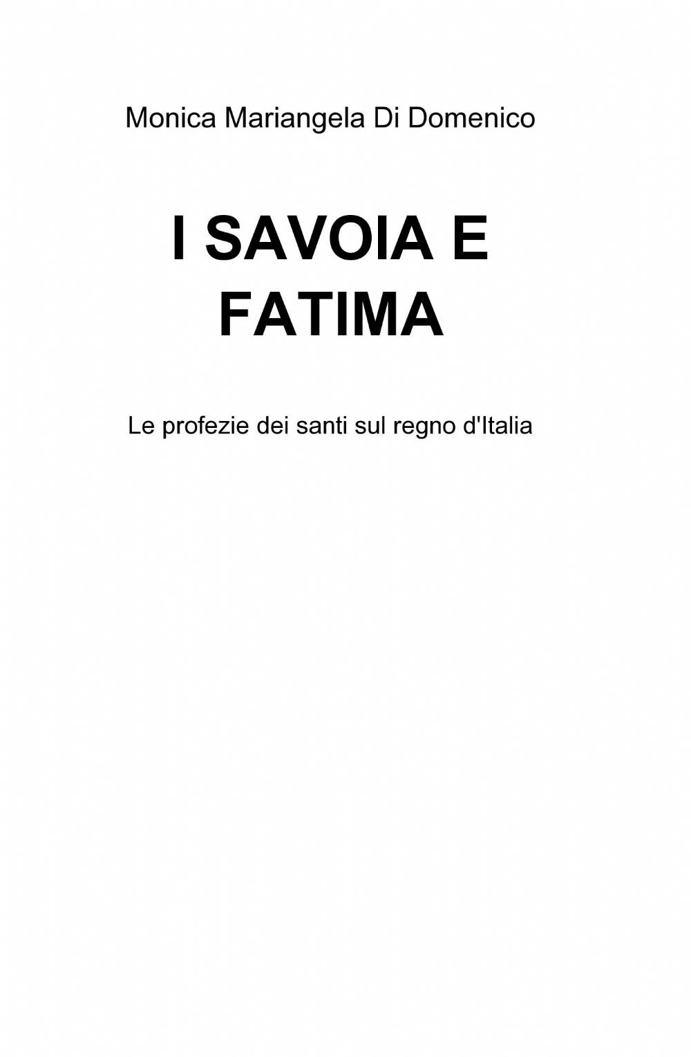 I Savoia e Fatima