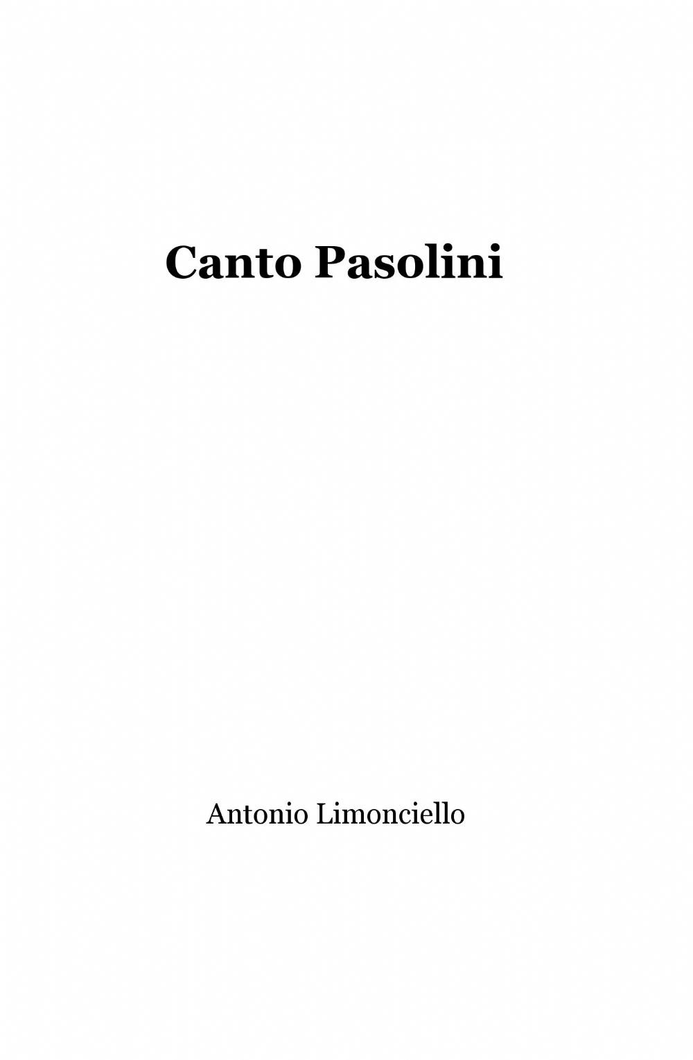 Canto Pasolini