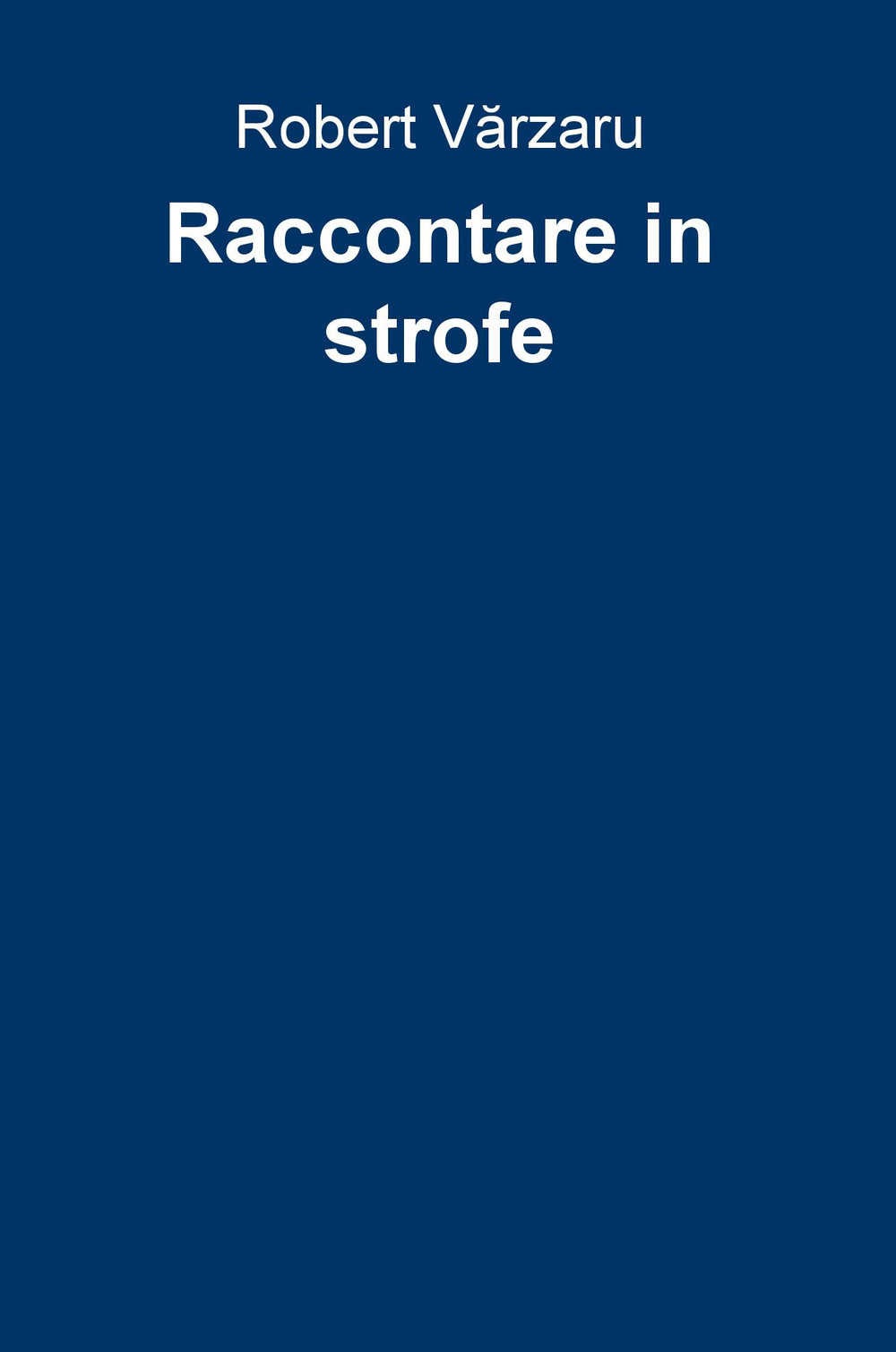 Raccontare in strofe