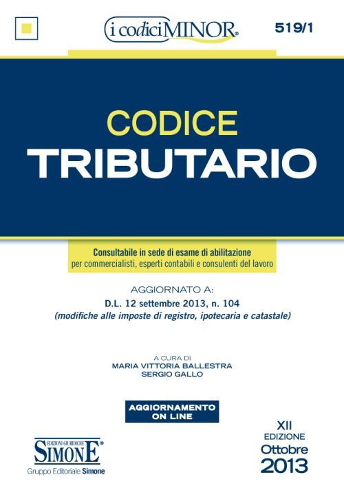 Codice tributario. Ediz. minor