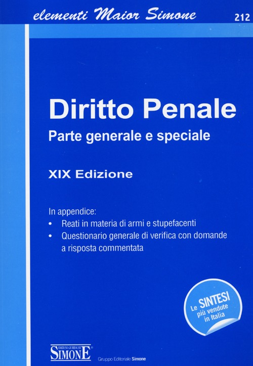Diritto penale. Parte generale e speciale