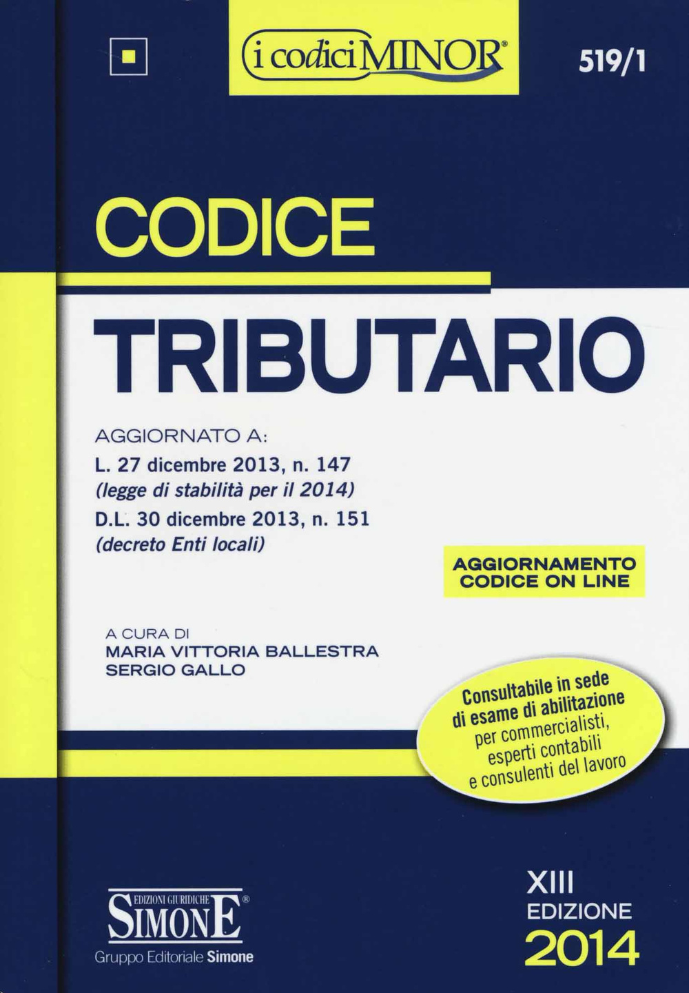 Codice tributario. Ediz. minor