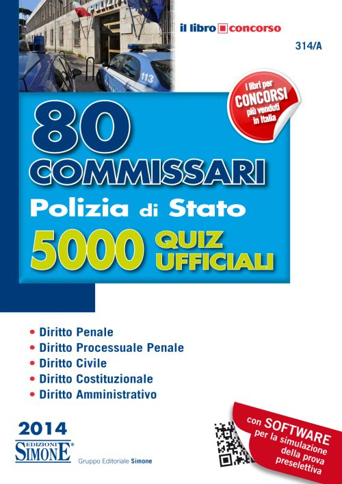 80 commissari polizia di stato. 5000 quiz ufficiali