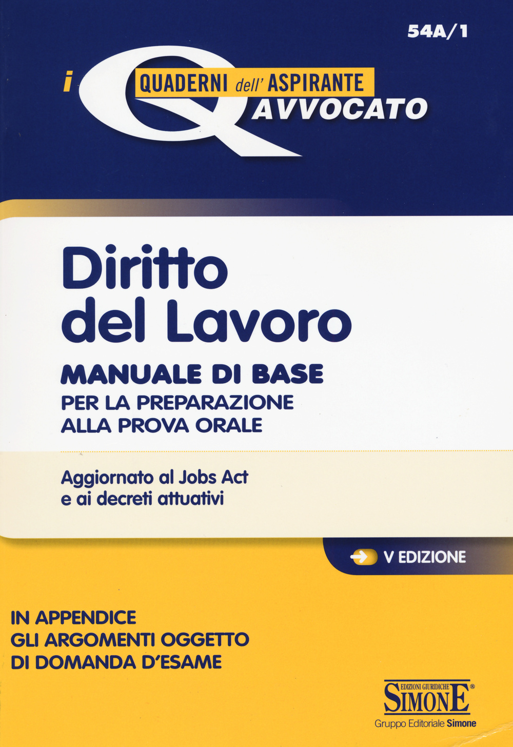 Diritto del lavoro. Manuale di base per la preparazione alla prova orale