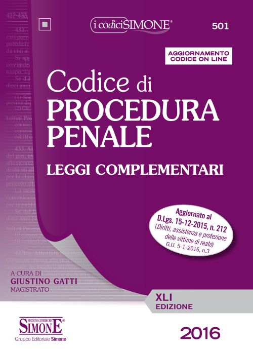 Codice di procedura penale e leggi complementari