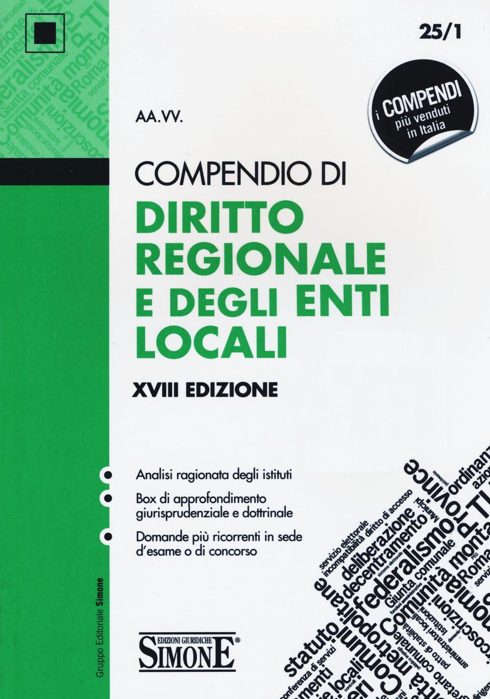 Compendio di diritto regionale e degli enti locali