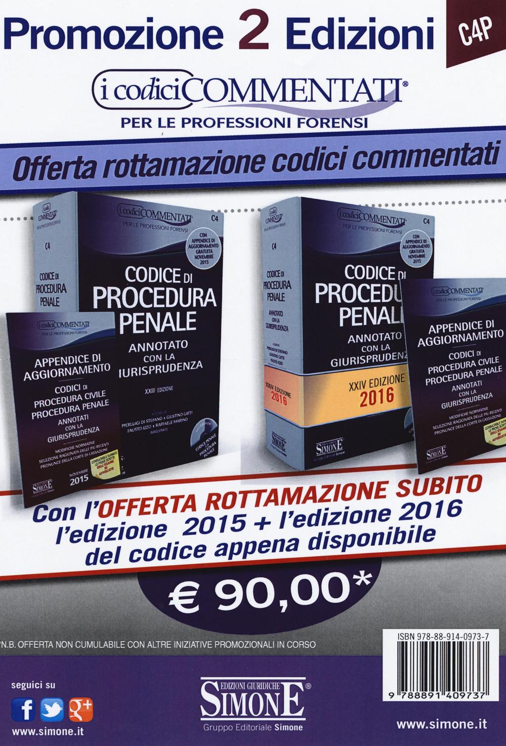 Codice di procedura penale. Annotato con la giurisprudenza 2015-2016